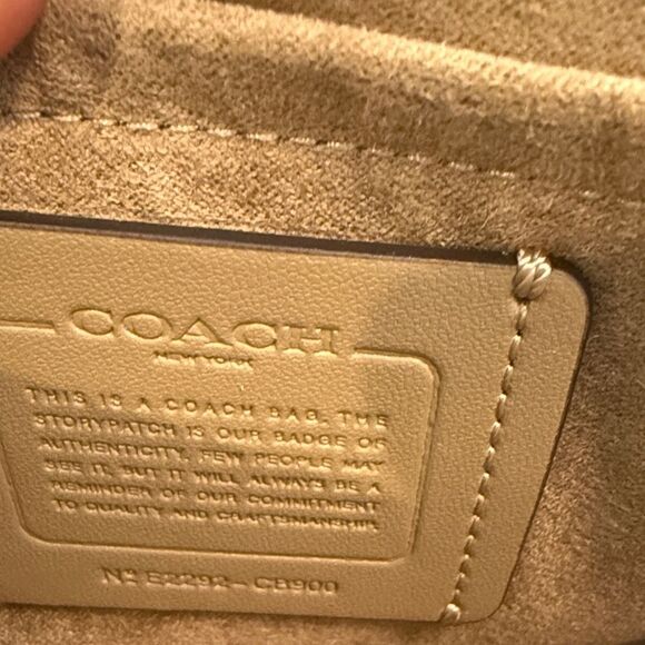 Coach Klare Blush Tan and Snakeskin Leather Crossbody Bag with chain - Picture 6 of 15